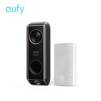 Eufy-보안 비디오 초인종, 듀얼 카메라 (유선), 차임 포함, 듀얼 캠, 배송 가드 2K, HDR 포함, 월간 수수료 없음
