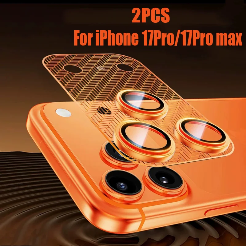 2 Pezzi Protezione Lente Fotocamera Premium AR HD per iPhone 17 Pro 17 Pro Max 17PRO, Pellicola Protettiva Anello Posteriore in Rete Metallica a Copertura Totale