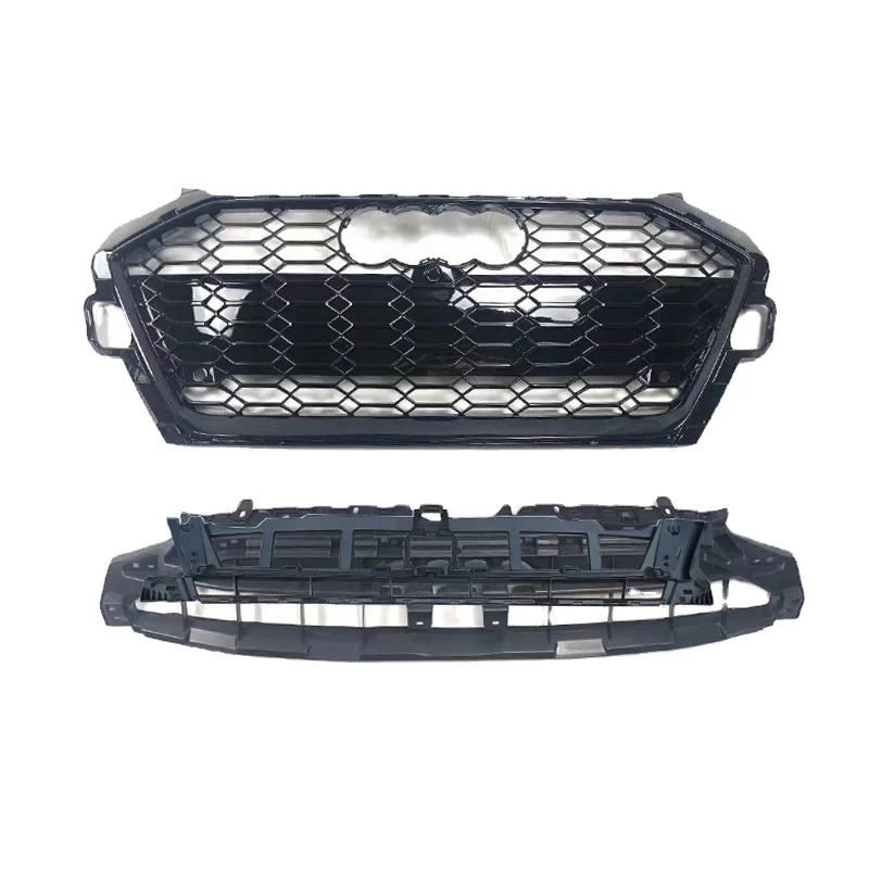 

Бесплатная доставка решетка RS4 honeycomb для Audi S4 B9.5 A4L передний гриль сменный на RS4 стиль черный хром 2020 2021 2022 2023