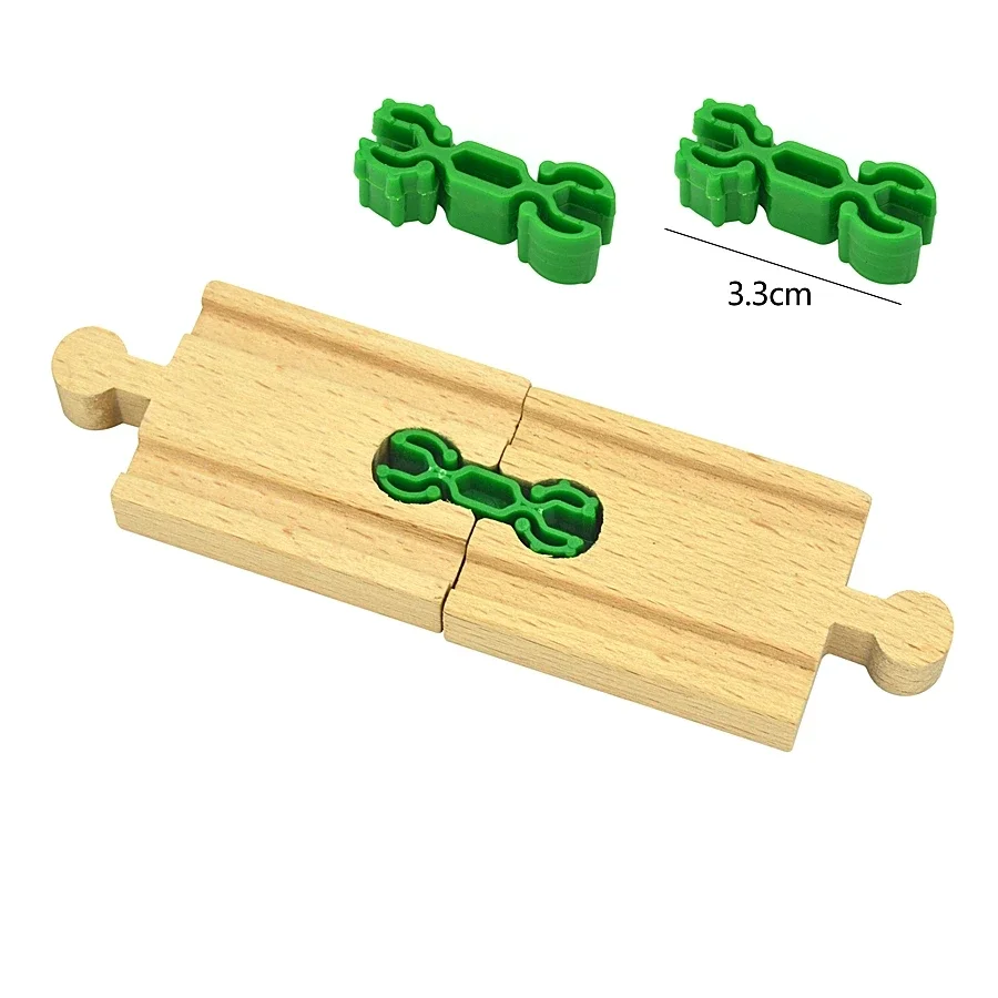 Educational kids toys  Wooden Railway connect Fixer Train Track Set Accessories Connector Toys Holder Fit Biro Wooden Track Toys 5
