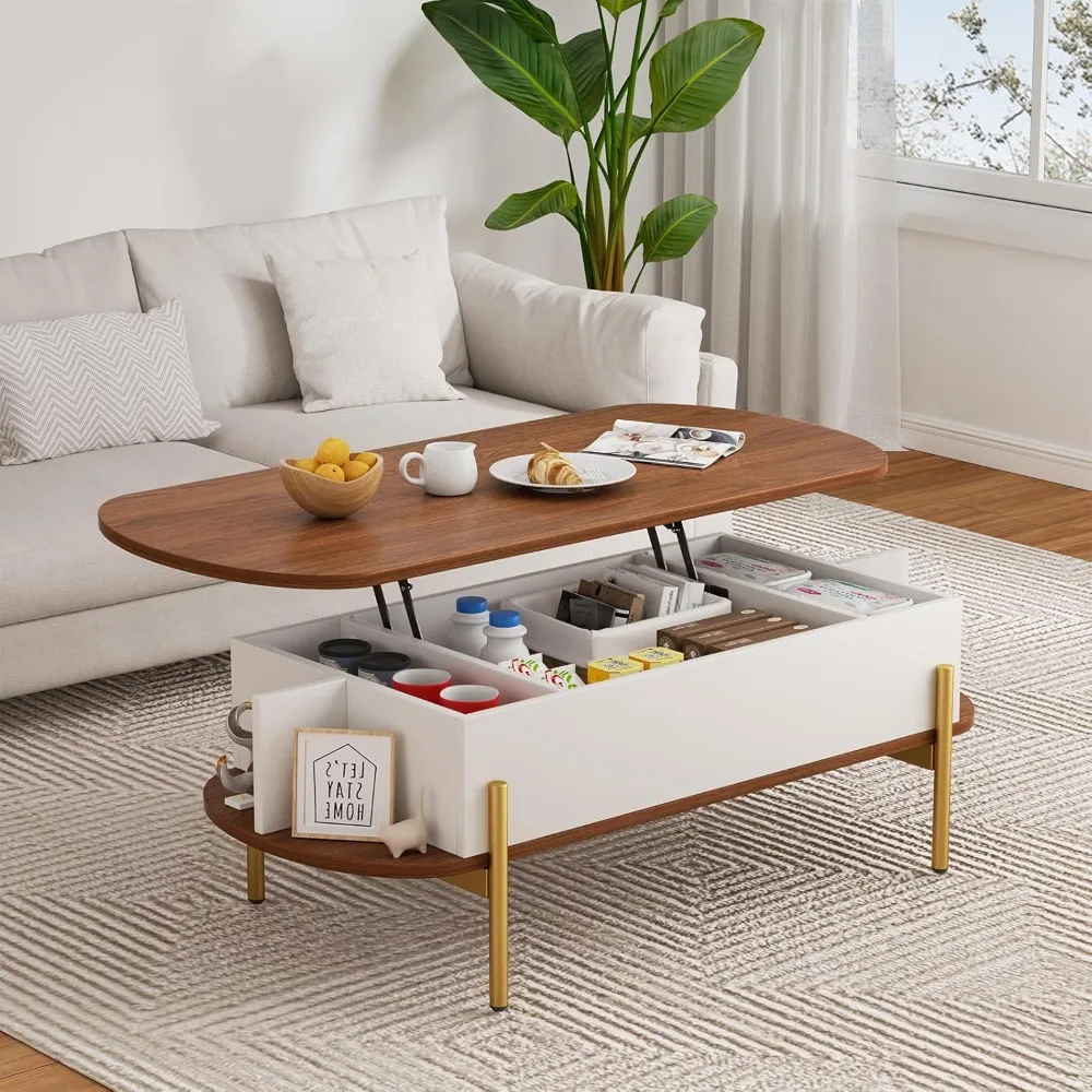 HUANZHUANG oval lift top coffee table - image 3