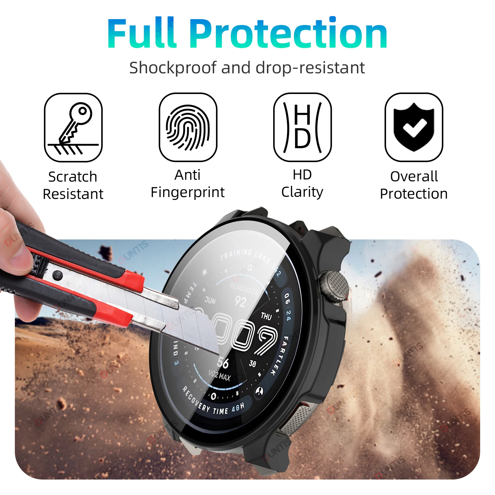 All-Around Protective Bumper Case with Glass Screen Protector - Anti-Scratch and Durable Cover