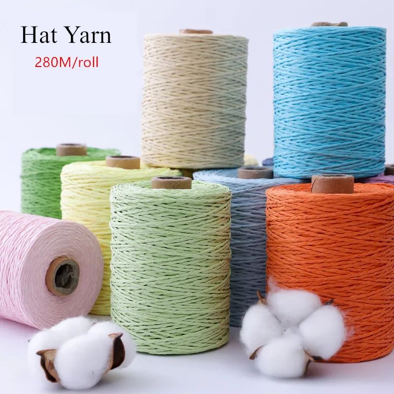23 Color Colorful Natural Raffia Straw Yarn Threads For Summer Hand Knit Crochet Hat Handbag