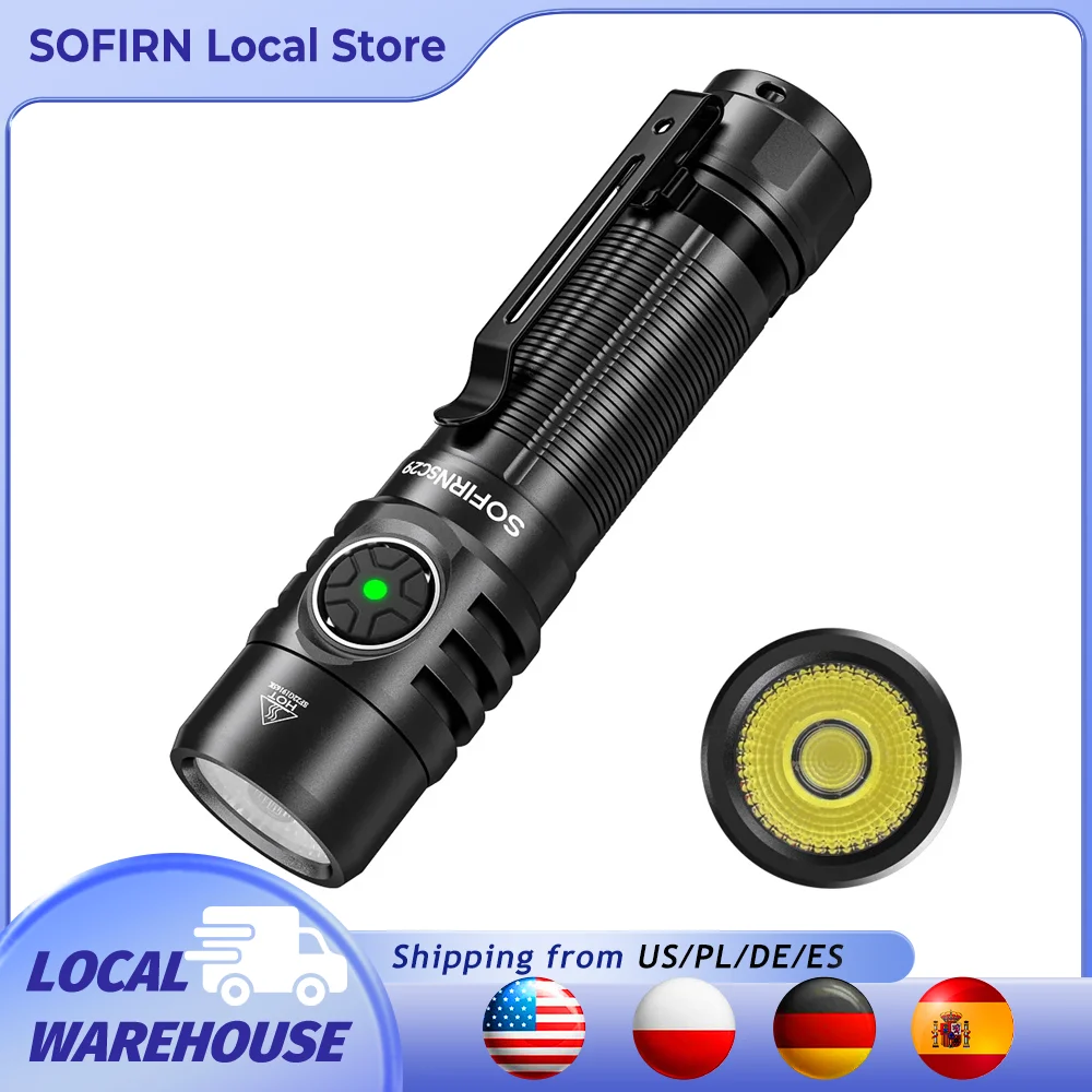 Sofirn SC29 3000 Lumens EDC Flashlight Rechargeable XHP50B LED Powerful 21700 Torch Light Lantern IPX8 for Camping Fishing