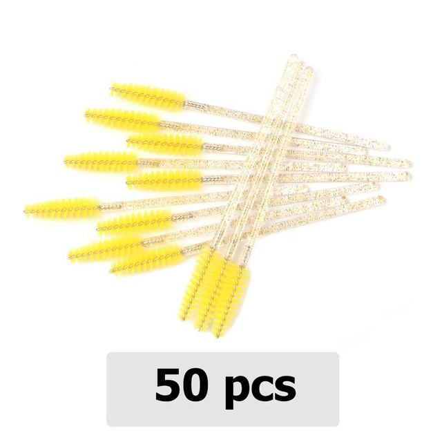 Crystal Eyelashes Brush Comb 25/50Pcs Eye Lashes Extension Mascara Wands Makeup Professional Makeup Beauty Tool
