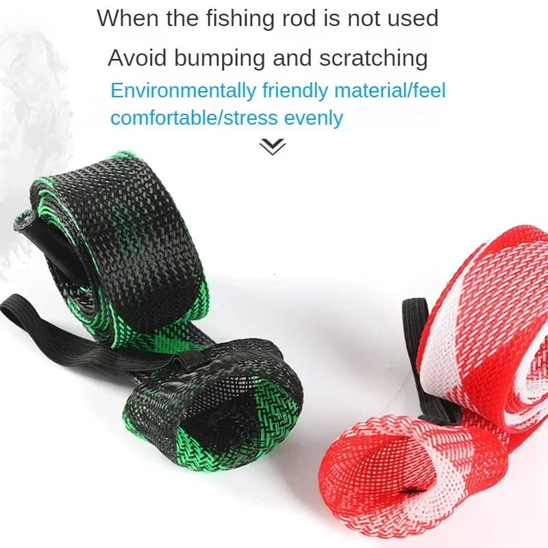 Fishing Rod Cover Spinning Rod Sleeve Pole Sock Glove Casting Ice Net Tube Protective