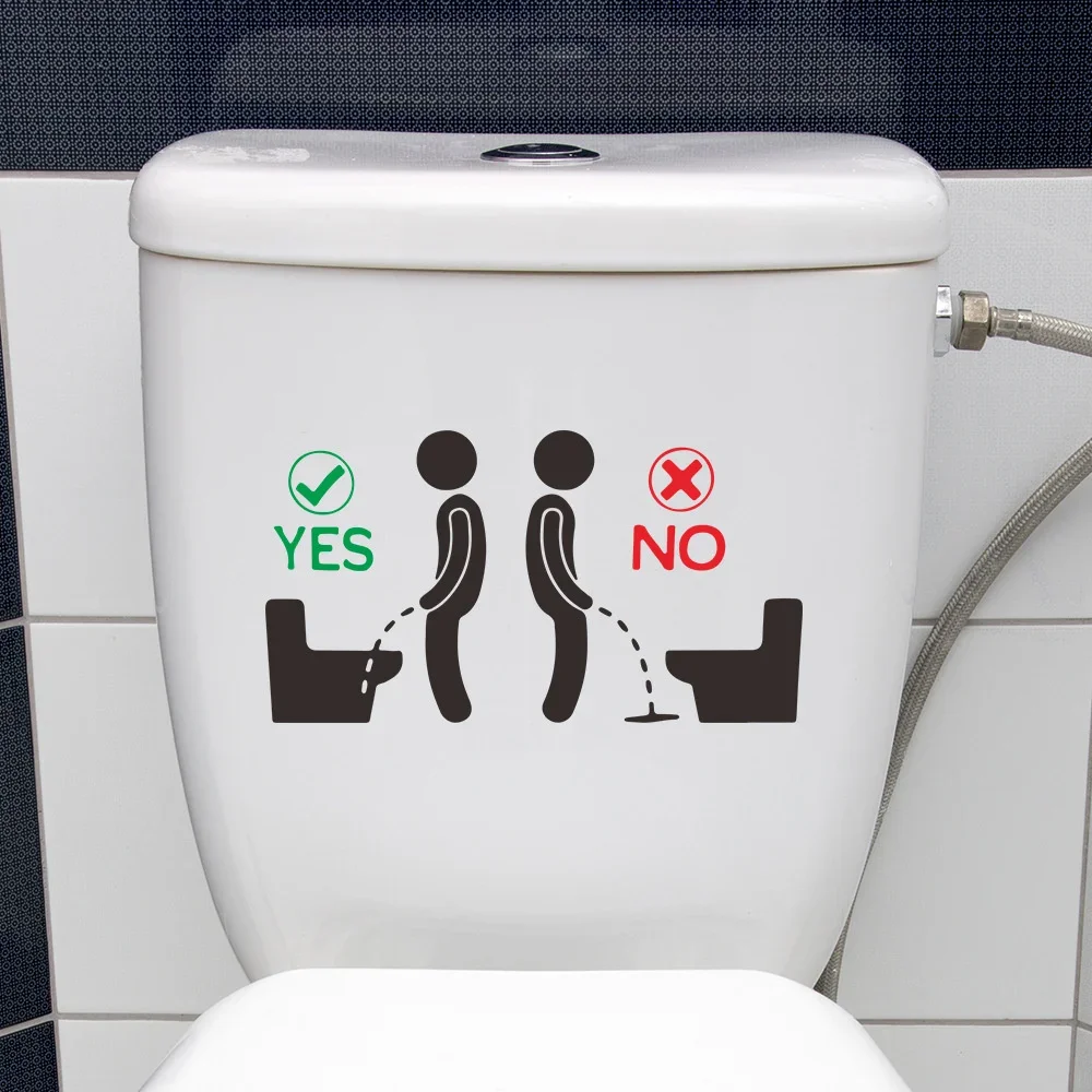 Bathroom Toilet Stickers Toilet Decoration Removable 3d Stickers Cartoon Self Adhesive Wall
