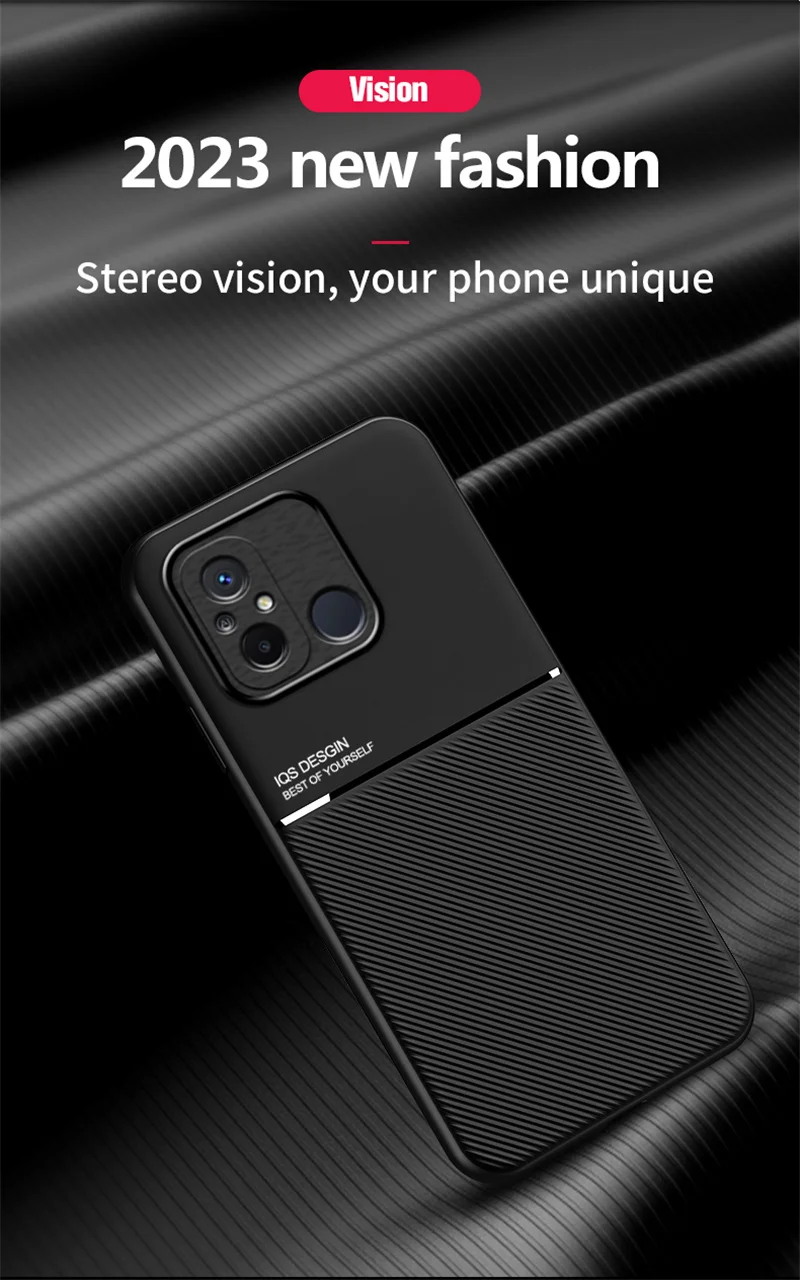 For Xiaomi Redmi 12C Case Magnetic Car Holder Leather Phone Cases For Redmi 12 C C12 Redmi12C 4G 2023 6.71" Soft Back Cover
