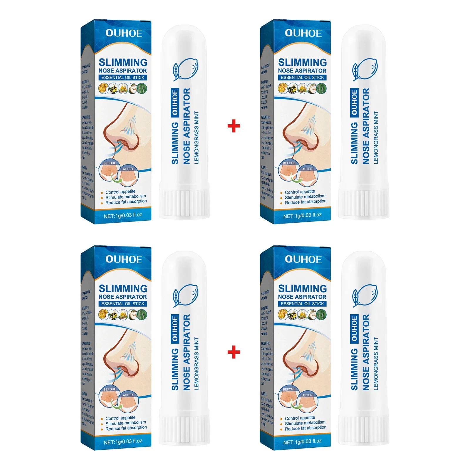 Neseinhalator for slanking, kroppsavgiftning, aromaterapi, fettforbrenning, vekttap, forming, fasthet, stram pust, nesepinne_voghion.com