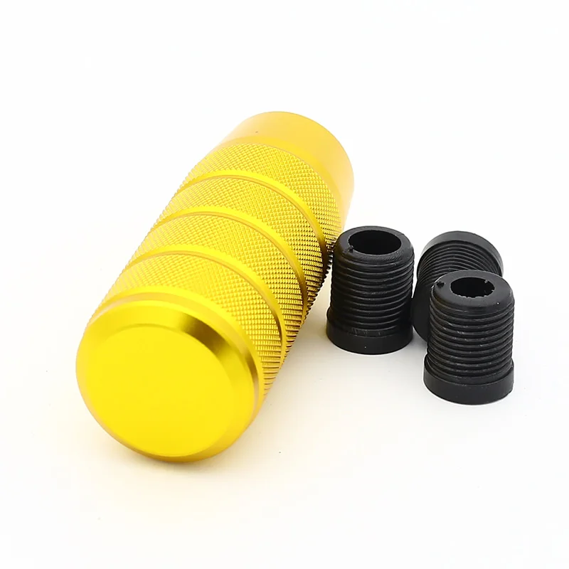 Aluminum Universal 95MM Non-Slip Gear Shift Knob Manual Transmission knurled Shifter Lever gear shifter