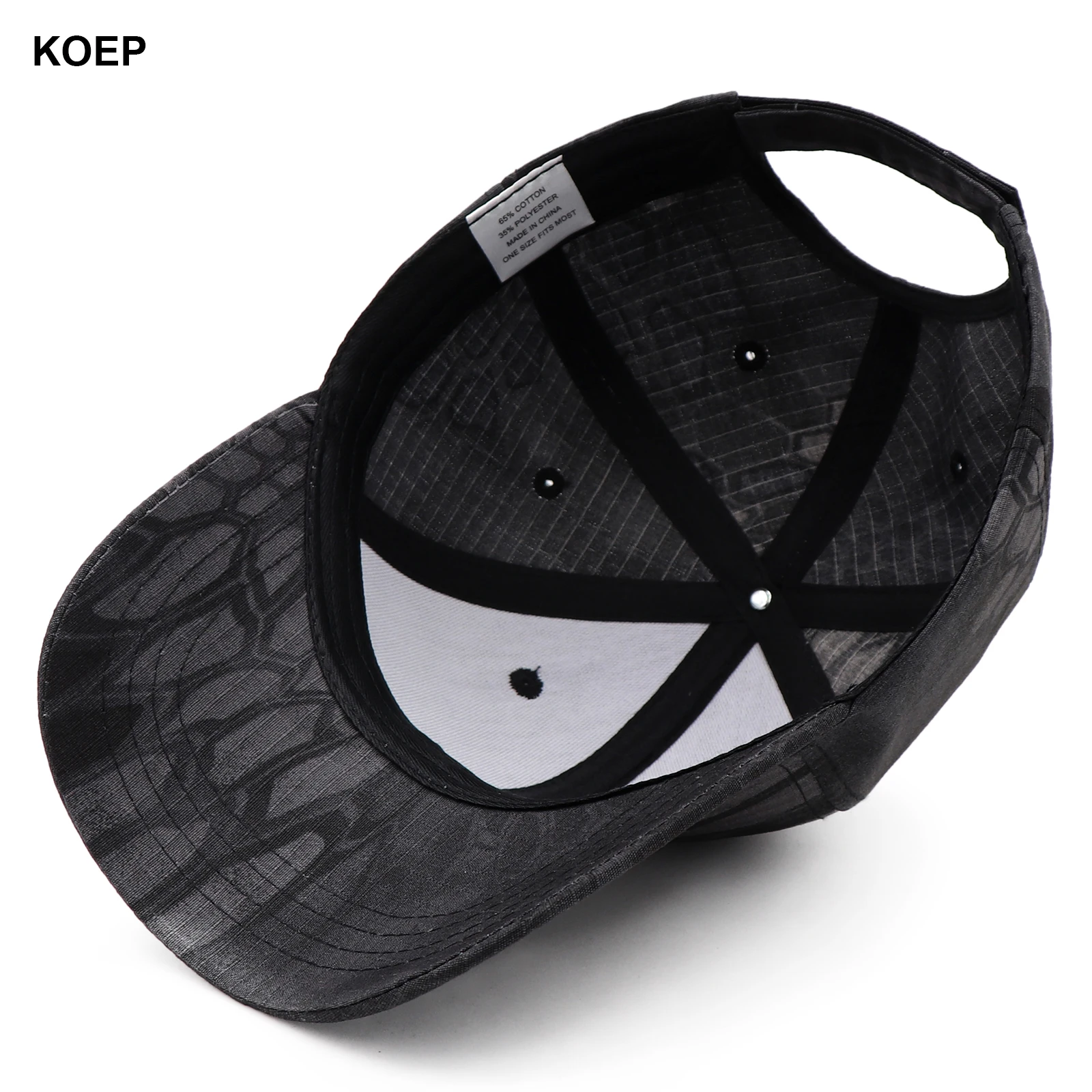 Baseball Caps Baseball Cap Outdoor Fishing Jungle Black Python Camouflage Cotton Dad Snapback Biomimetic Camo Hats KOEP KBKP2
