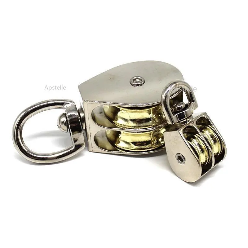 Metal Zinc Alloy Fixed Pulley Crown Block Mini Single DIY