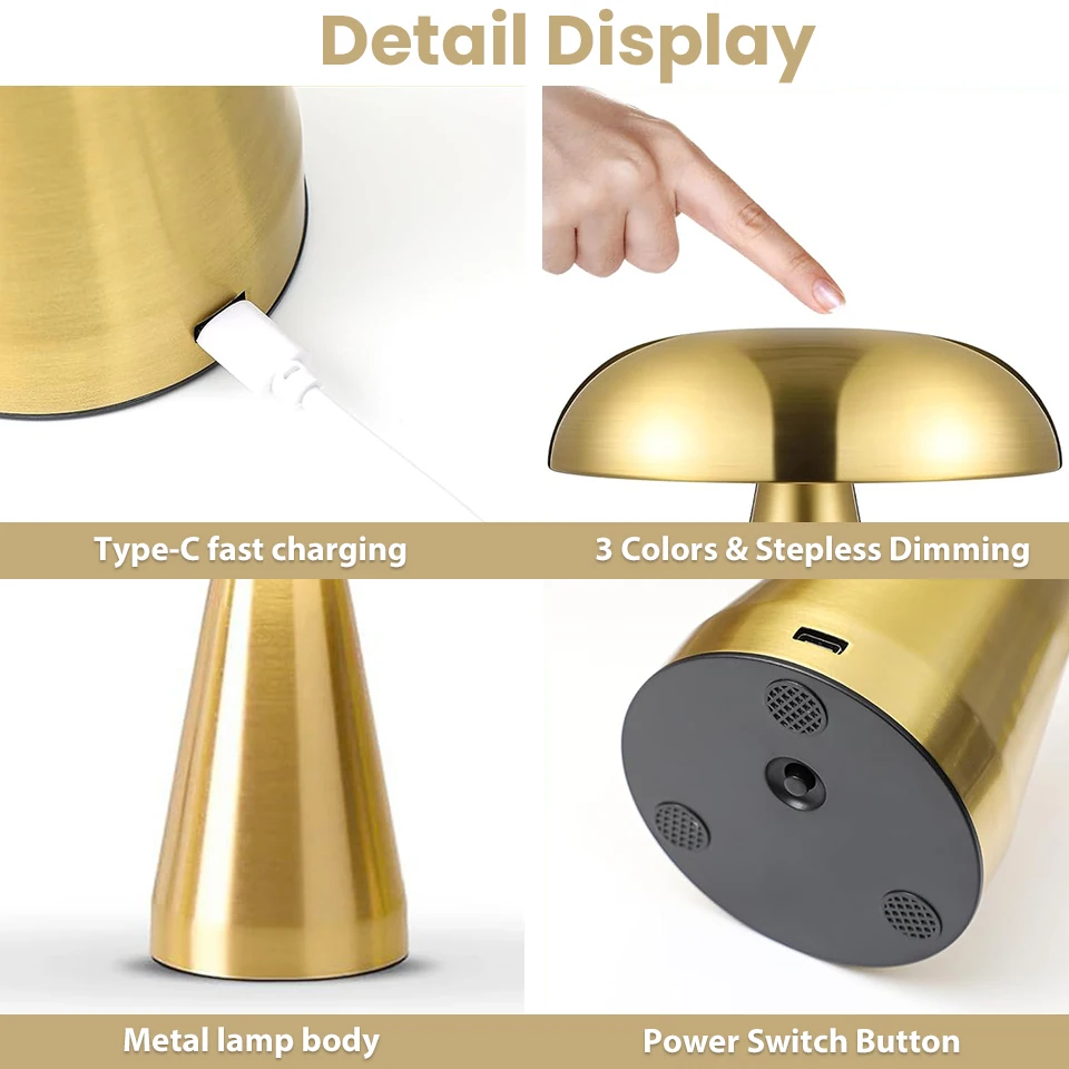 Simple LED Desk Lamp USB Charging Table Lamp Three Colors Touch Switch Bar Bedroom Lamps Home Decoration Reading Night Light