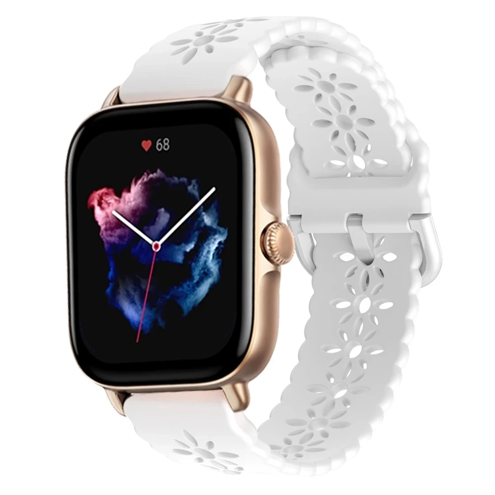20mm Premium Silicone Smart Watch Band in Black