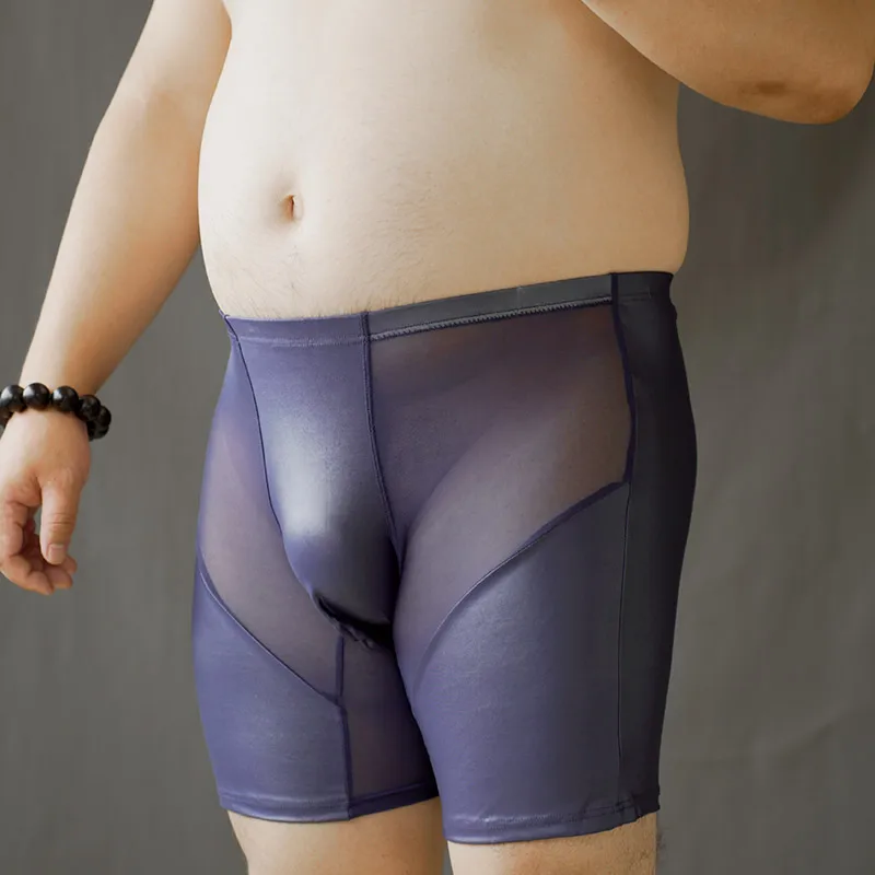 

Long boxer briefs for men Anti Wear Leg briefs Chubby bear plus size Fitness Shorts Running Underwear U-shaped Underpants