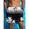 Palm Tree Pattern Beach Shorts Men Gradient 3D Printed Swim Trunks Summer Breathable Short Pants Loose Board Shorts Streetwear 4