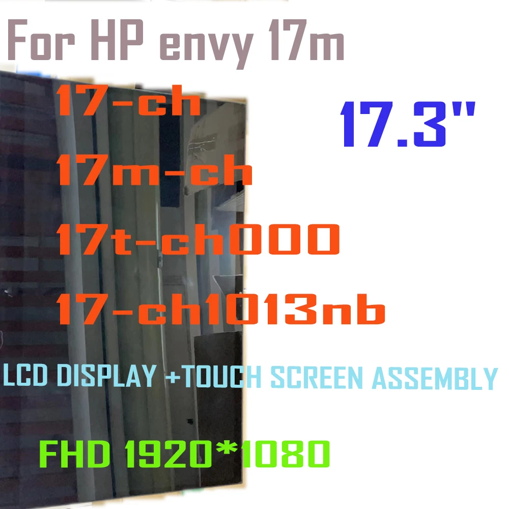 

17.3" FHD For HP envy 17m 17-ch 17m-ch 17t-ch000 17-ch0039nf 17-ch1013nb LCD Display Touch Screen Digitizer Assembly Replacement