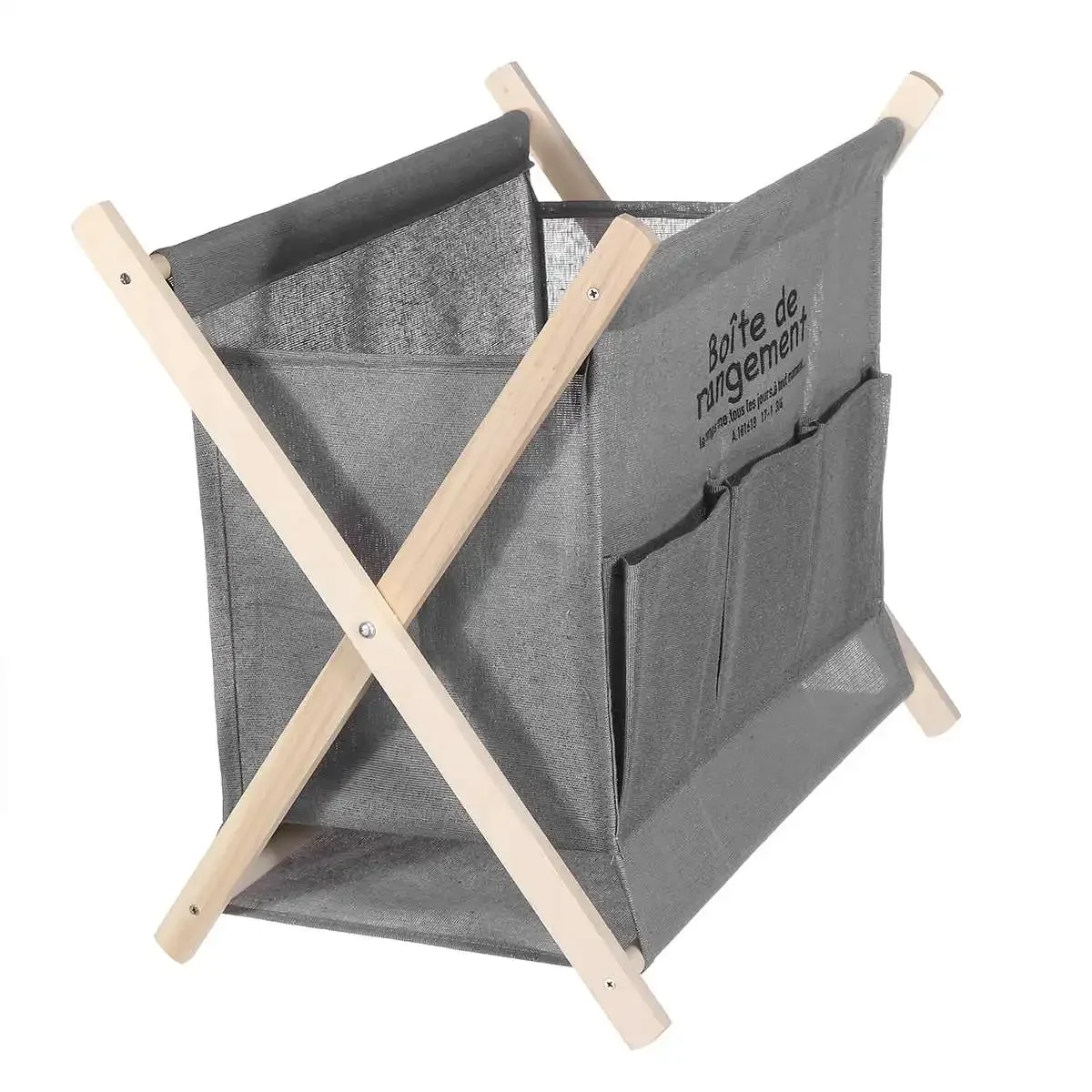 Foldable Magazine Book Basket X-shape Collapsible Printed Organizer 1 Grid Home Laundry Hamper Sorter Laundry Clothes Basket hanging storage organizer,hanging storage basket,hanging storage rack