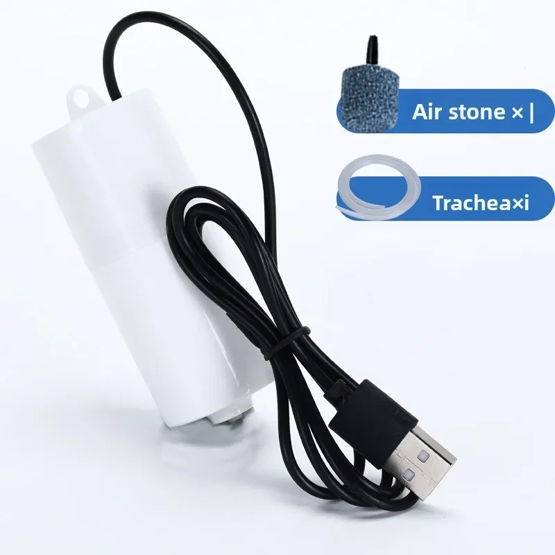 Silent Mini USB Oxygen Pump Portable Fish Tank Air Pump Charging Aquarium Air Stone for Fish Farming Aquarium Supplies