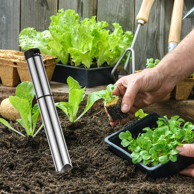 Vetőmag Ültetvény Szerszám Fém Palánták Átültető Kézi Lyuk Ásó Talajkibocsátás Virág Ültetési Szerszámok - Image 5