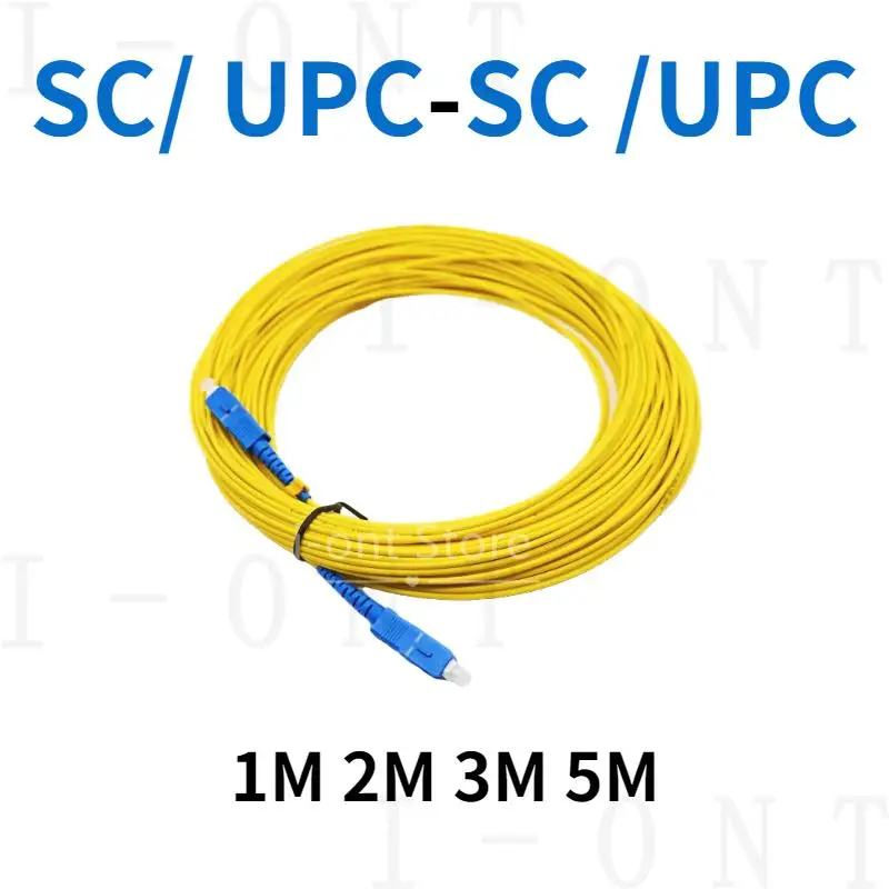 Ponticello 9/125Mm Della Fibra Del Cavo Di Toppa Del Cavo A Fibre Ottiche Di Singolo Modo Sm Di 10 Pz/Lotto 1M 2M 3M 5M Sc/Upc-Sc/Upc Simplex 3.0