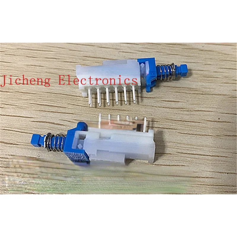 10PCS Key Switch Double-row 12-pin Piano  With Lock  Mixer Button  Self-locking 32mm