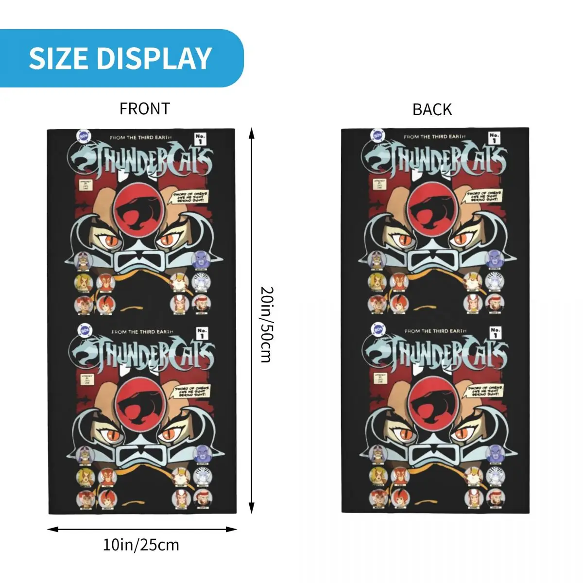 Cartoon Anime Thundercats Bandana Neck Gaiter Windproof Face Scarf Cover Women Men Headwear Tube Balaclava
