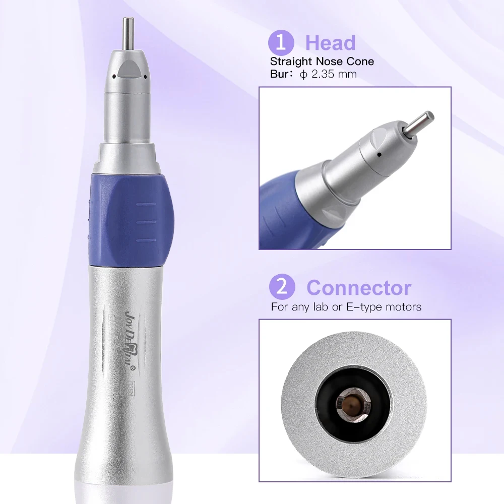5 Pcs Dental Low Speed Contra Angle Handpiece - Push Button E-type, For Lab & Dentistry