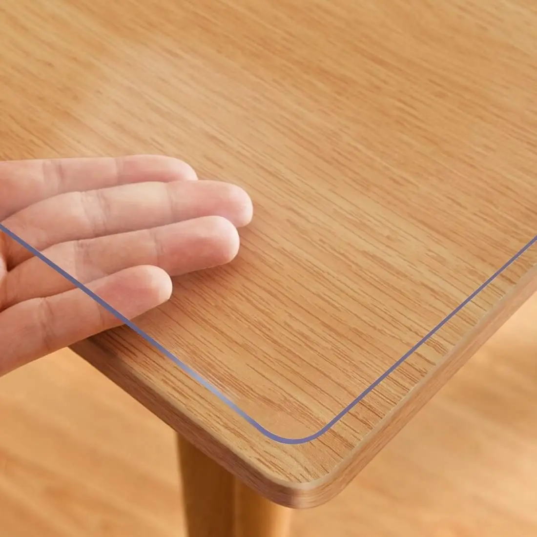 Rectangular PVC transparent tablecloth, waterproof and scratch-proof, suitable for table table family tablecloth 6