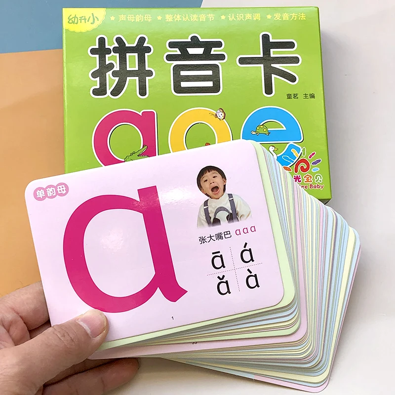 

Learn Chinese Characters Pinyin Cards With Picture Kids Toddlers 3 To 6 Year-olds Baby Early Learning Reading Cards Book libros
