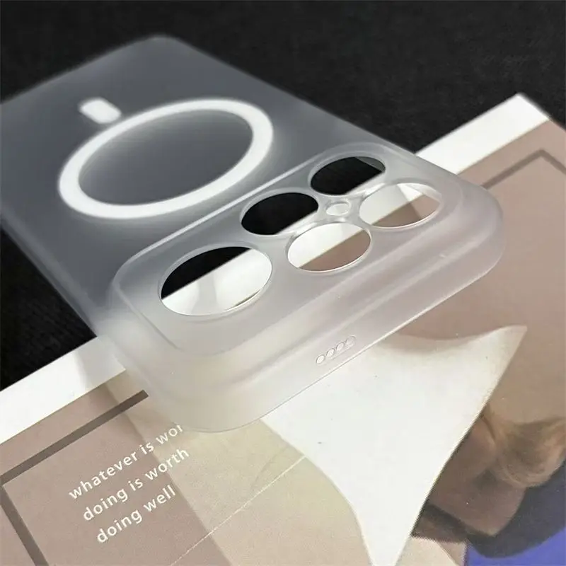 Sleek Transparent Magnetic Hard Case - Durable Protective Back Cover