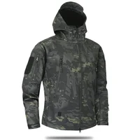Hiking Jackets Autumn Men's Camouflage Fleece Jacket Tactical Clothing 2024 Male Camouflage Windbreakers 2