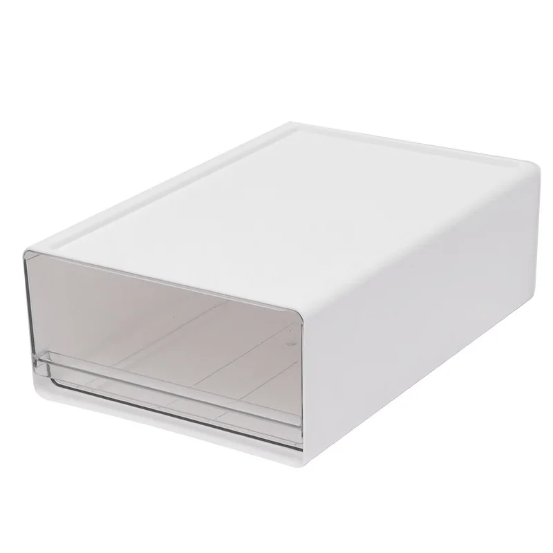 Organizzatore di cassetti impilabile Scatola portaoggetti da tavolo Armadietto portatile per ufficio e studio Cassetti trasparenti con design combinato - immagine 6