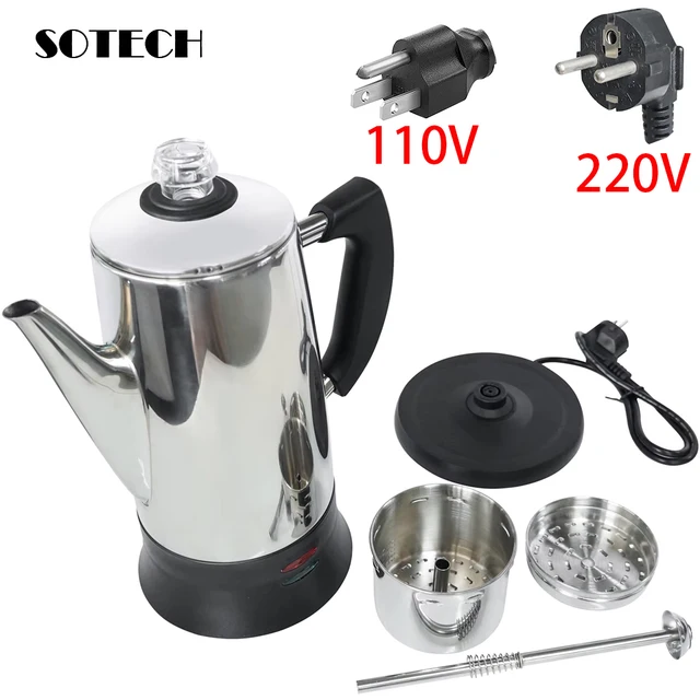 Coffee Pots Electric Stainless Steel 110V/220V Stainless Steel, Quick Brew, Accessories Office Home Kettle