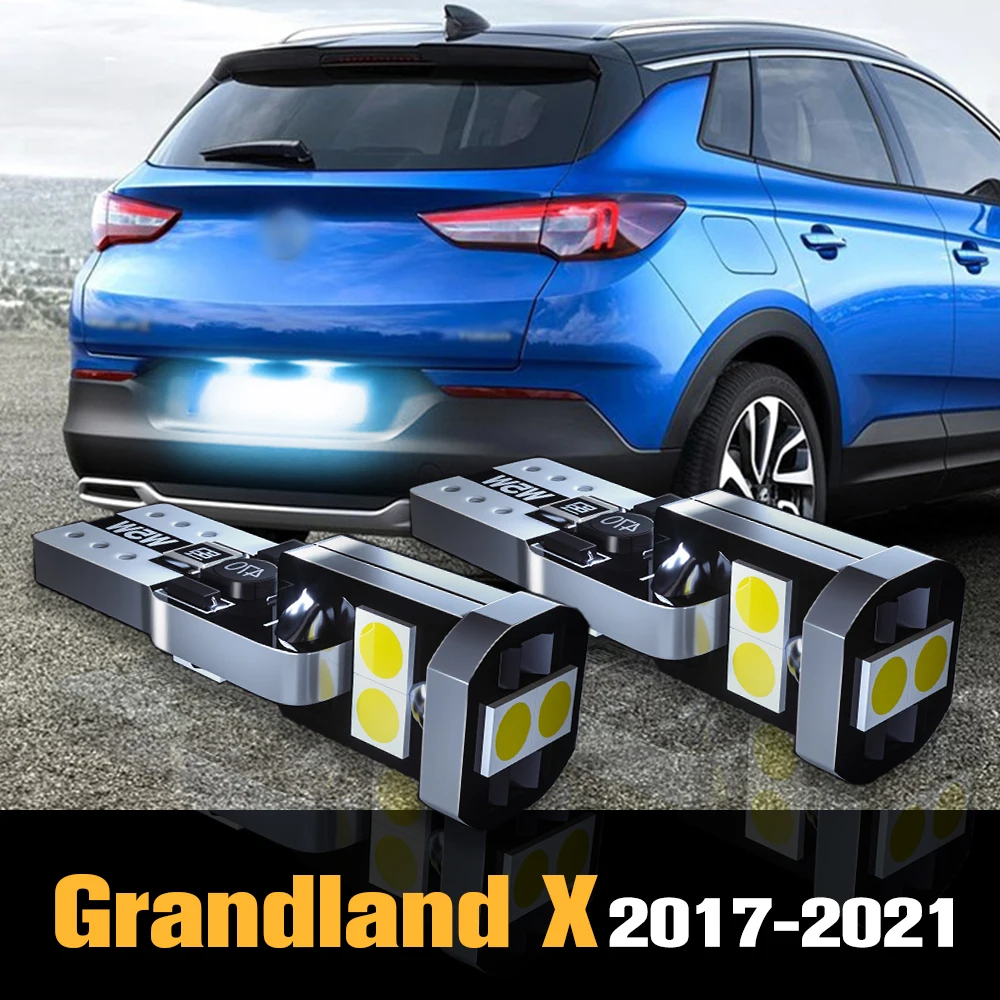 

2pcs Canbus LED License Plate Light Lamp Accessories For Opel Grandland X 2017 2018 2019 2020 2021