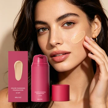 Fondotinta Viso 30G che Cambia Colore, Idratante, Migliora la Morbidezza, Migliora la Texture della Pelle, Non Untuoso, Fondotinta Luminoso per il Viso