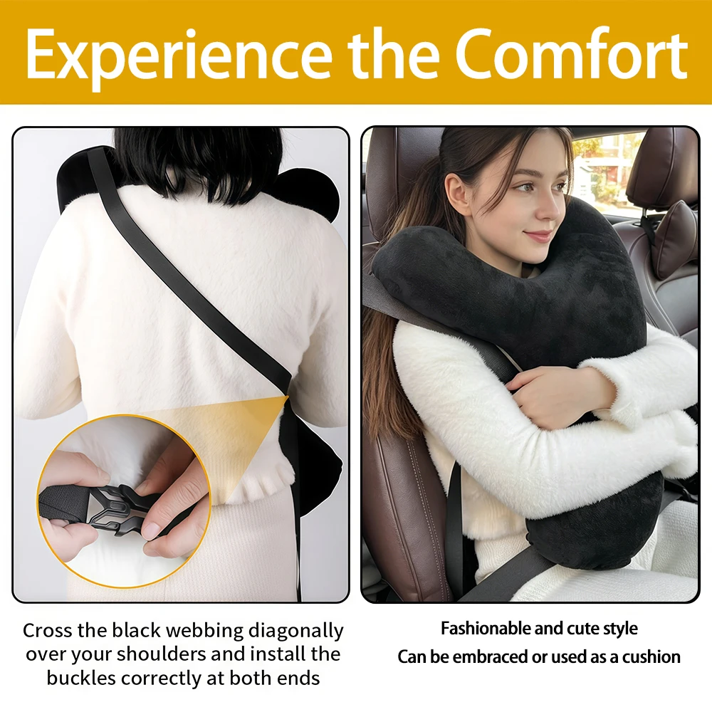 Ergonomic Car Seat Belt Headrest Pillow
