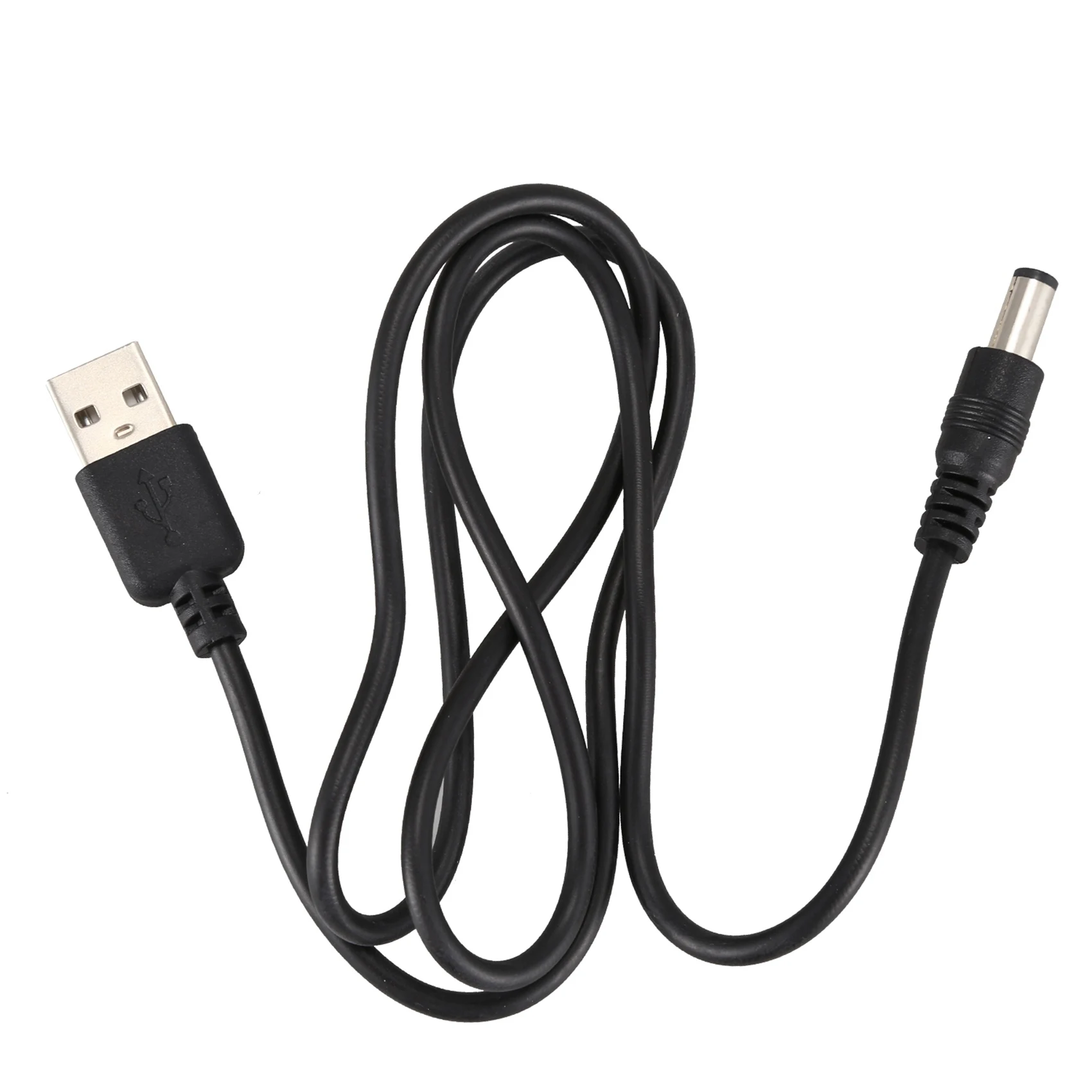 3X USB 케이블, 5.5mm, 2.1mm, 5V DC 배럴 잭 전원 케이블 (검정색, 75cm)