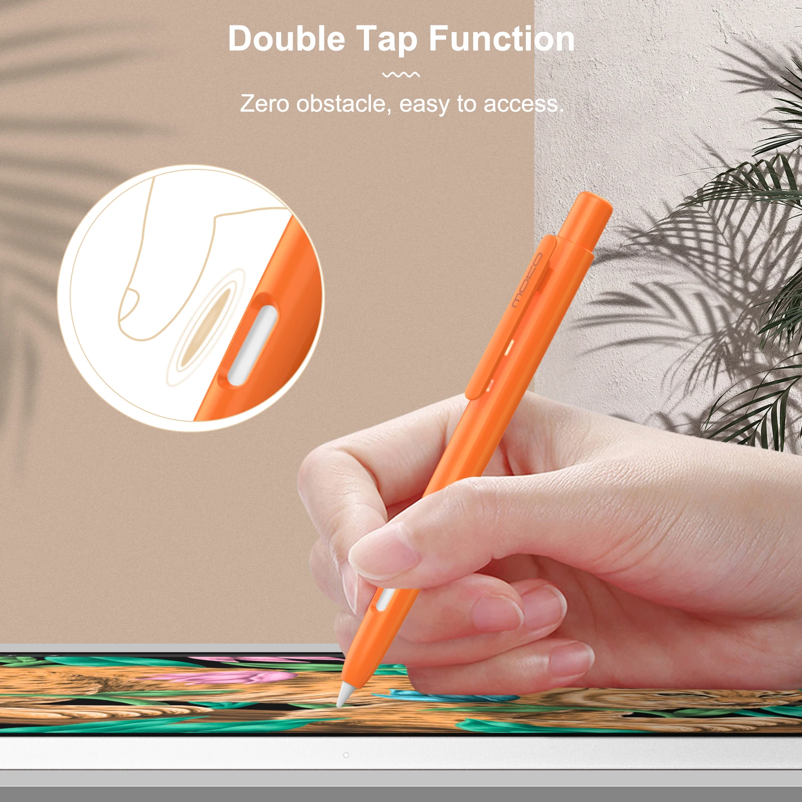 Moko-case Titular para Apple Pencil 2ª Geração Retrátil Pen Capa Protetora com Estojo Resistente - Imagem 2