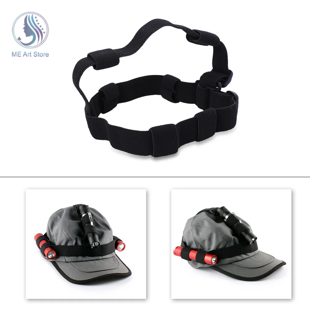 Elastic Headlight Band Nylon Adjustable Headband Breathable Head Strap Lamp Side Frontal Strap for Outdoor Camping Fishing elastic headband elastic head strap