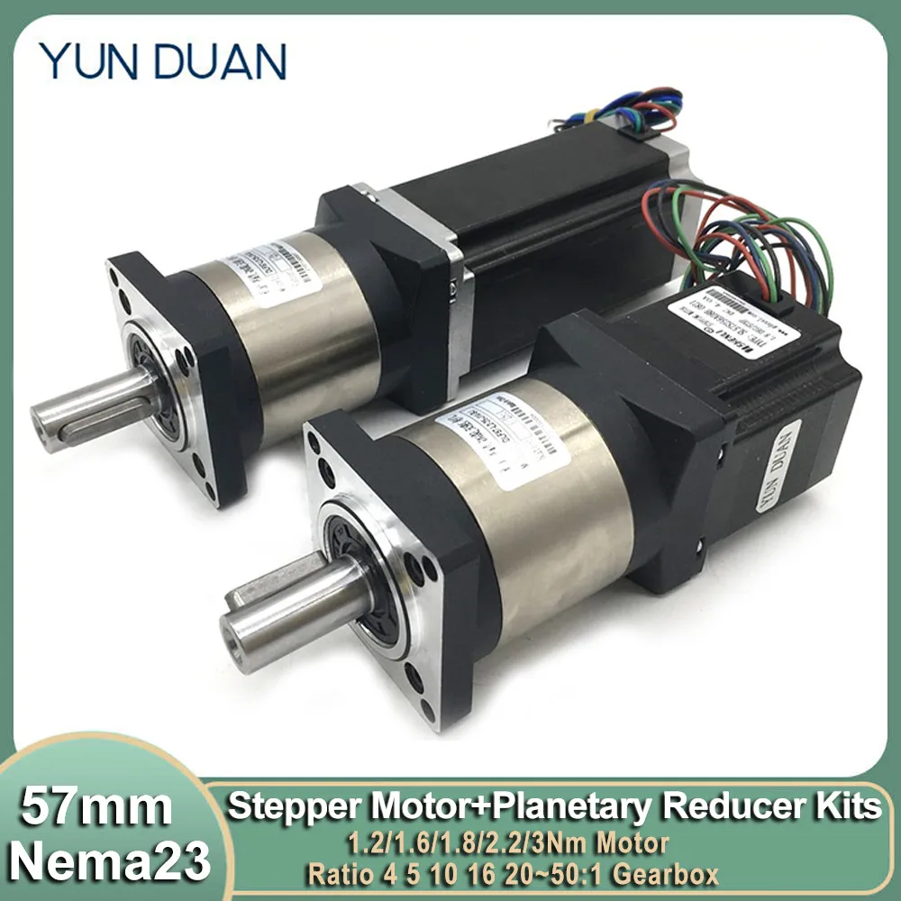 48V Power Supply Axis Kit 50:1 Gearbox Nema23 Stepper Motor 55Nm Speed Reducer 