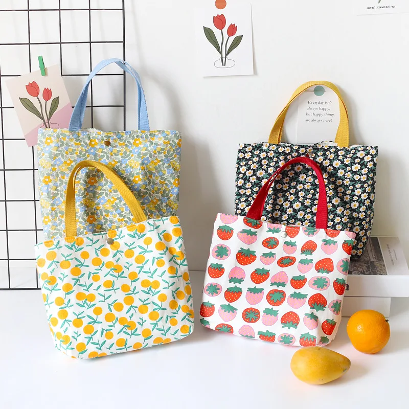 Tote Shopping Bags Handbags Canvas Women's Ecobag Reusable Shopping Kawaii Fashion Bag School Tote Grocery Japanese Lunch Bags 50 sheets kawaii fruit magnetic refrigerator memo pad notepads planner note pad to do list sticky note for grocery shopping