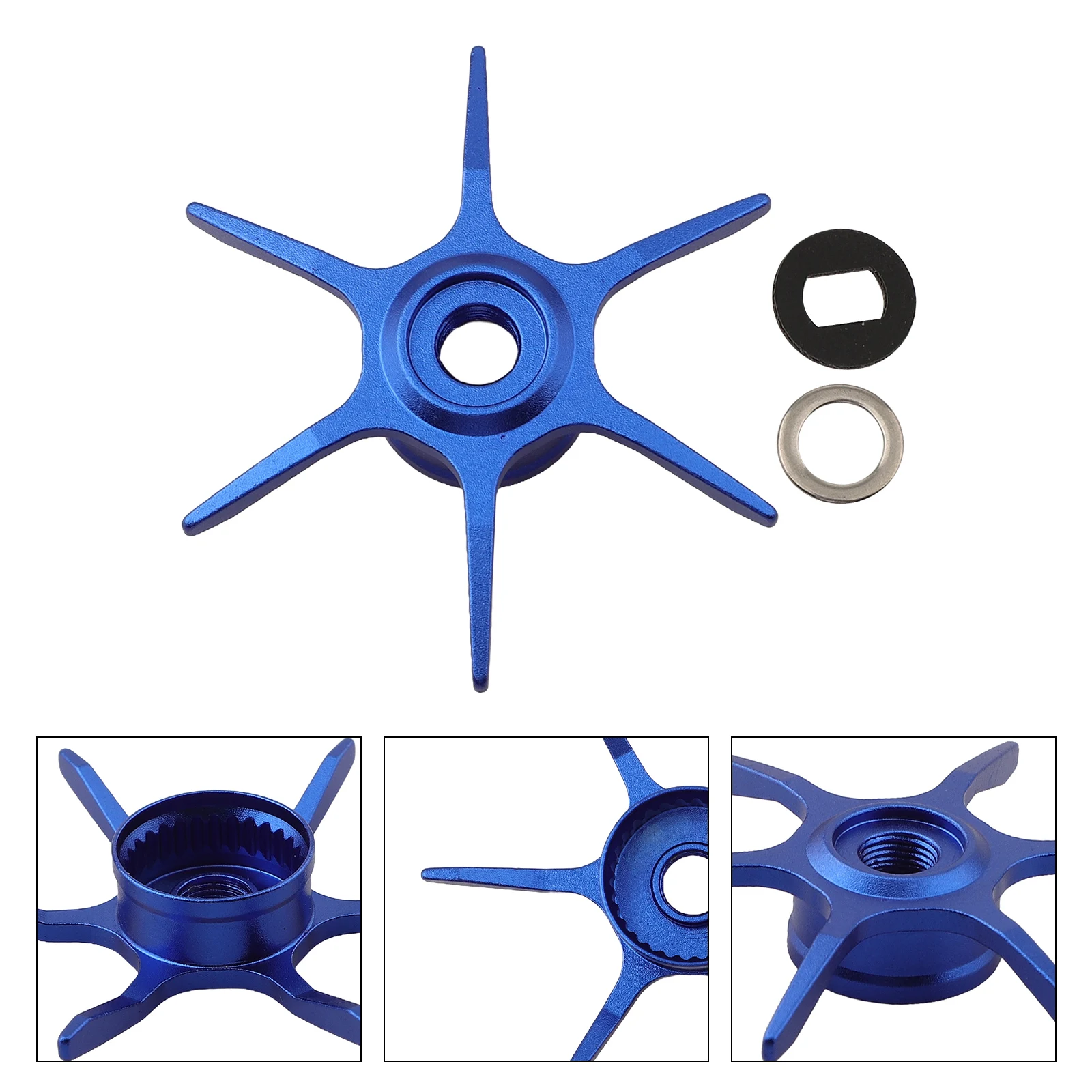 Modifizierte Aluminium-Sternbremse für Abu Max Serie B3B4P3P4P5 Wassertropfenrad Sechs-Stern-Bremse Angelrollen-Zubehör – Detail 12
