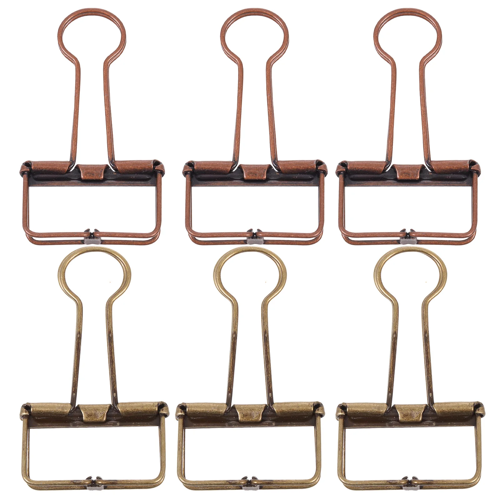 Binder Clips Long Tail Clips 6Pcs For Holder File Organizer Metal Stationery Supplies For Office