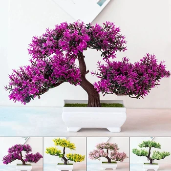 DociDaci Artificial Plants Bonsai Small Tree Potted Fake Plant Flower Potted Ornaments for Home Room Wedding Decoration Accessories 1