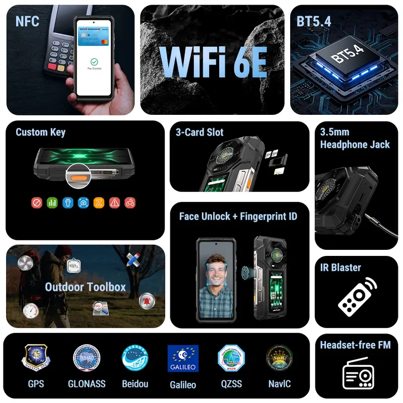 Ulefone Armor 33 Pro 5G Rugged Phone 25500 mAh 512GB ROM 120Hz 6.59”3.4" Rear Screen NFC Android Smartphone - Image 6