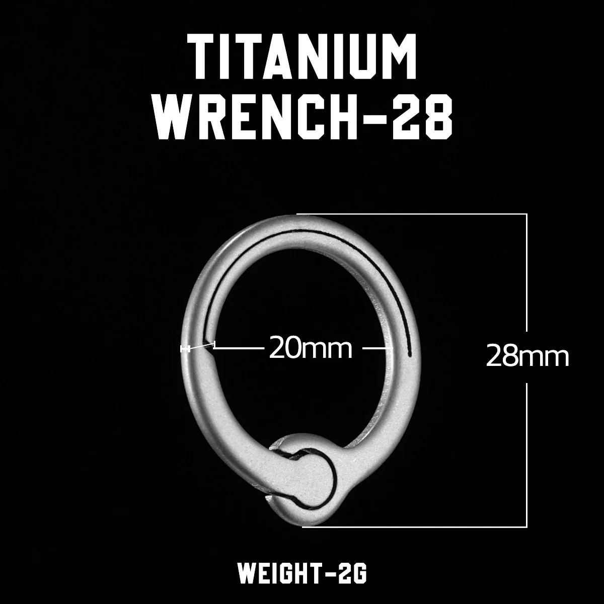 Black Titanium Quick Release Keychain - Ultra-Light EDC Gear