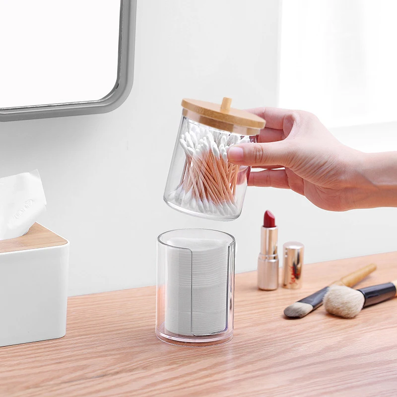 Cotton Swab Storage Box Makeup Organizer Bathroom Bedroom