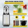 VEVOR Commercial Slushy Machine Single/Double Bowl Slush Drink Maker Stainless Steel Home Slush Frozen Drink Machine Auto Clean 5
