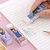 3Pcs/Lot Cute Cartoon Conan Eraser Korean Creative Conan Character White Rubber Kawaii Stationery Gift Kids Learning Supplies 3